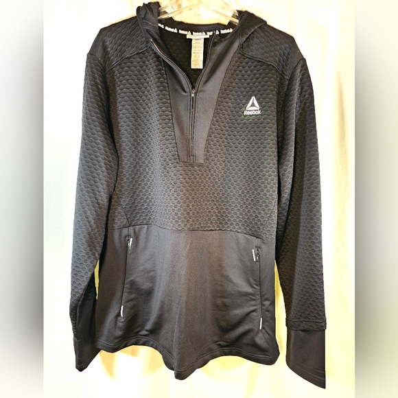 Nwt Reebok XL Quarter Zip Hooded Jacket - Picture 9 of 9